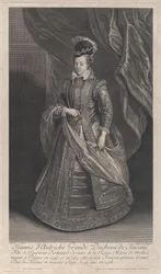 Portret van Joanna van Oostenrijk, Groothertogin van Toscane