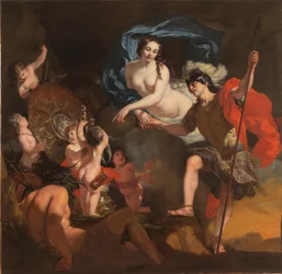 Venus presenteert wapens aan Aeneas, 1668