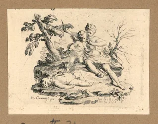 Cupido Laat Cupido het Hart van een Jongen Eten, Dat Ze Heeft Uitgesneden