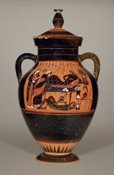 Buikamphora die Priamus en Achilles uitbeeldt, ca. 550 v.Chr.