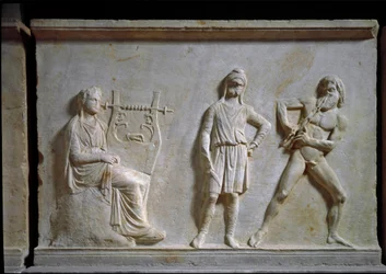 Griekse kunst: muziekcompetitie tussen Apollo en Marsyas