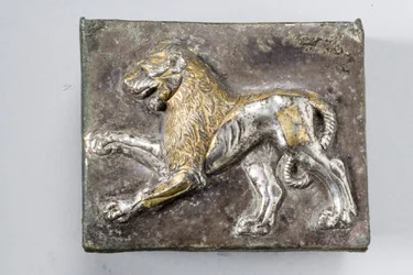 Deksel van een doos, Hellenistisch (gedeeltelijk verguld zilver)