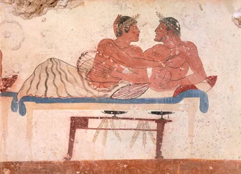 Symposion scène (detail) (ca. 480-490 v.Chr.)