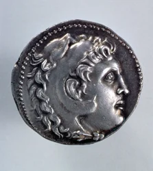 Alexander de Grote Tetradrachm met het hoofd van Herakles met een leeuwenhuid