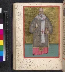 Egerton 2392, fol. 47v, Heilige, uit 
