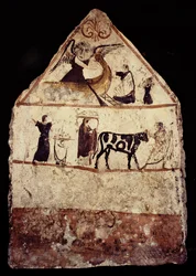 Gaudo Necropolis, Lucaniaanse fresco grafschildering 340 v.Chr.