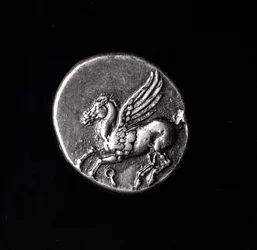 Keerzijde van een munt met Pegasus, uit Korinthe, 700-300 v.Chr.