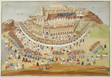 Het beleg van Athene in 1827, uit de Picturale Geschiedenis van de Griekse Onafhankelijkheidsoorlog