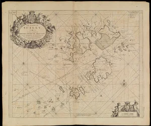 Kaart van de Scilly-eilanden, c.1693