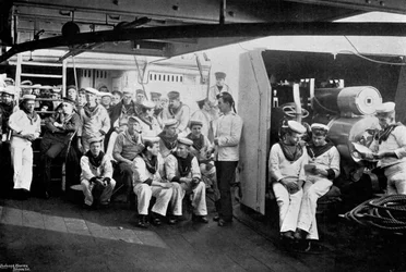 Spell Oh! na het diner aan boord van de Blake, 1896