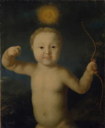 Portret van Tsarevitsj Peter Petrovich van Rusland 1715-1719 als Cupido, 1772