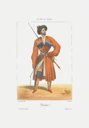 Een Kabardin-man uit: Scènes, paysages, meurs et costumes du Caucase, 1840