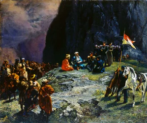 De ontmoeting van generaal Klücke von Klügenau en imam Shamil in 1837, 1849