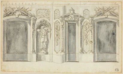 Muur met jachtmotieven