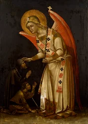 Engel, circa 1354, door Guariento, fresco