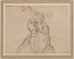 Guercino - Een soldaat, naar de soldaat in An. Carracci