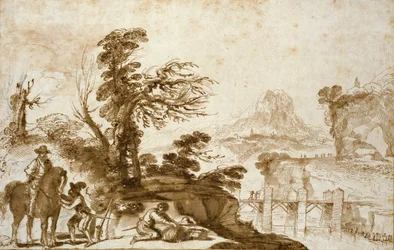 Landschap met een Ruiter en een Brug