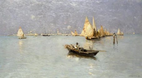 Zeilboten in de Venetiaanse lagune
