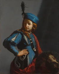 David met het hoofd van Goliath