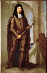 Keizer Leopold I in zijn gouden huwelijkskuras