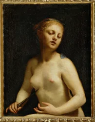 De dood van Lucretia (schilderij op doek)