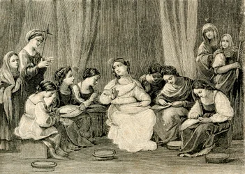 Adolescentie van de Maagd, door Guido Reni, Heiligdom van het Heilige Huis, Loreto, Marche, Italië
