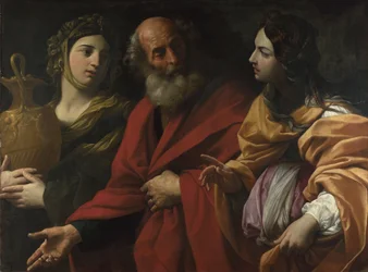 Lot en zijn dochters verlaten Sodom