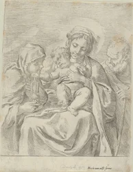 De Heilige Familie met Sint Clara, 1590-1600