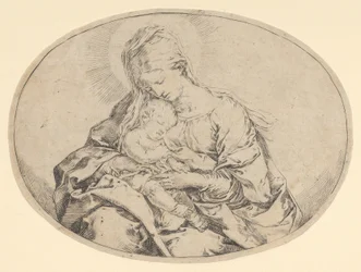 De Maagd met het kind Christus, een ovale compositie, ca. 1600-1640