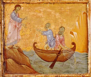 Wonderbaarlijke visvangst, detail van Antependium van St. Petrus op de troon