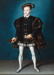 Portret van Edward VI (olieverf op paneel)