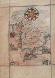 Golf van Biskaje in de atlas van Guillaume Brouscon (1540-1560)