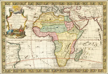 1732 kaart van Afrika door Guillaume Danet
