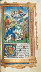 Getijdenboek (Gebruik van Rome): fol. 36r, Aankondiging aan de Herders