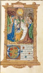 Getijdenboek (Gebruik van Rome): fol. 58r, Pinksteren