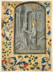 Blad uit een Getijdenboek: Aankondiging aan de herders, ca. 1470-1480