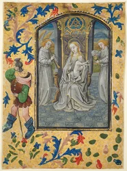 Blad uit een getijdenboek: Presentatie in de tempel