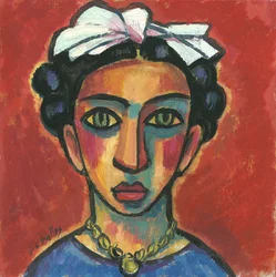 Portret van Frida kahlo, 2013 (gouache op papier)