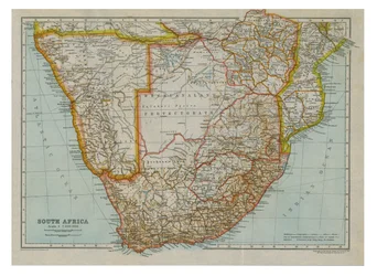Kaart van Zuid-Zuid-Afrika, ca. 1910