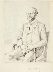 Directeur C. A. Zitting, portretstudie