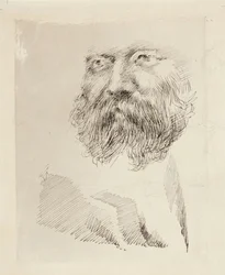 Regisseur C.A. Zitting, Portretstudie, Gezicht