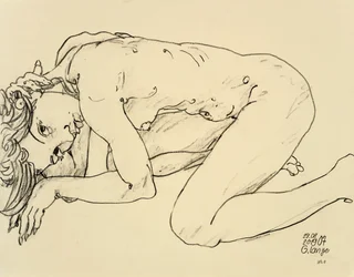 Vrouwelijk naakt, signalen zenden