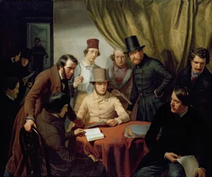De leden van de Hamburgse kunstenaarsclub, 1840