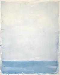 Rustige blauwe horizon