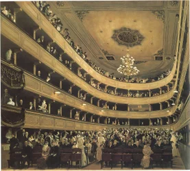 Toeschouwersruimte in het oude Burgtheater in Wenen