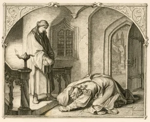 Maarten Luther samen met de rover Hans Kohlhase (1500-1540)
