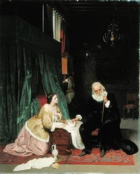 Bezoek van de dokter, 1859