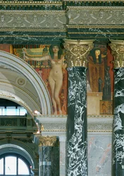 Fresco in het Kunsthistorisches Museum in Wenen, Egyptische kunst, detail ca. 1891 (fresco)
