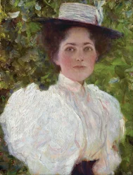 Meisje in het gebladerte, c.1908