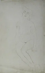 Zittende naakte vrouw, ca. 1903